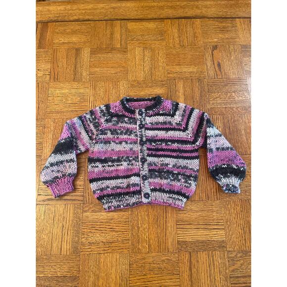 Handmade kids cardigan fits size 2 toddler - Picture 1 of 6